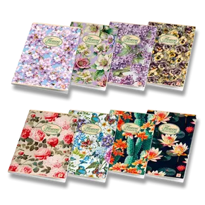 Schulheft Pigna Nature Flowers A4, liniert, 40 Blatt, Motivmix